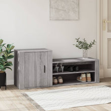 Schoenenkast 130X35X54 Cm Bewerkt Hout Grijs Sonoma