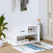 Schoenenkast 80x35x45 cm bewerkt hout wit