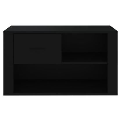Schoenenkast 80X35X45 Cm Bewerkt Hout Zwart