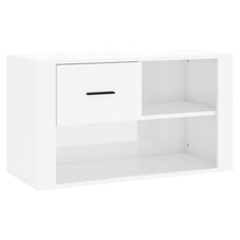 Schoenenkast 80X35X45 Cm Bewerkt Hout Hoogglans Wit