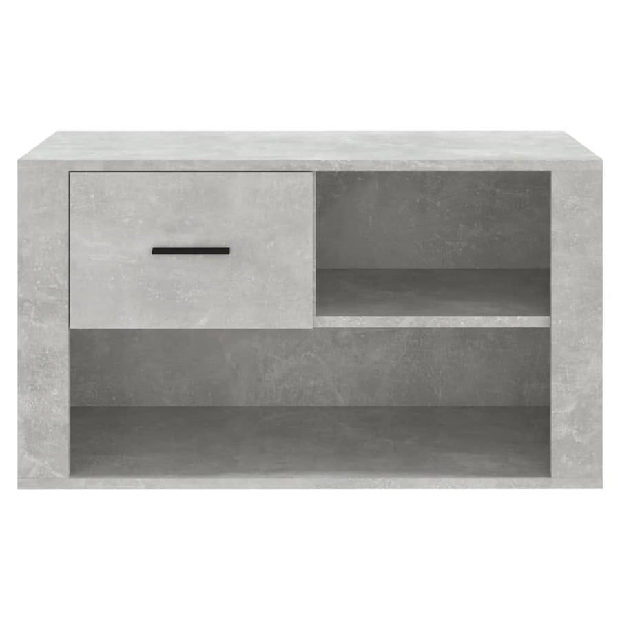 Schoenenkast 80X35X45 Cm Bewerkt Hout Betongrijs