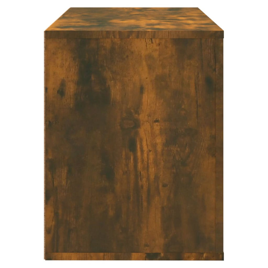 Schoenenkast 80X35X45 Cm Bewerkt Hout Kleurig Gerookt eiken