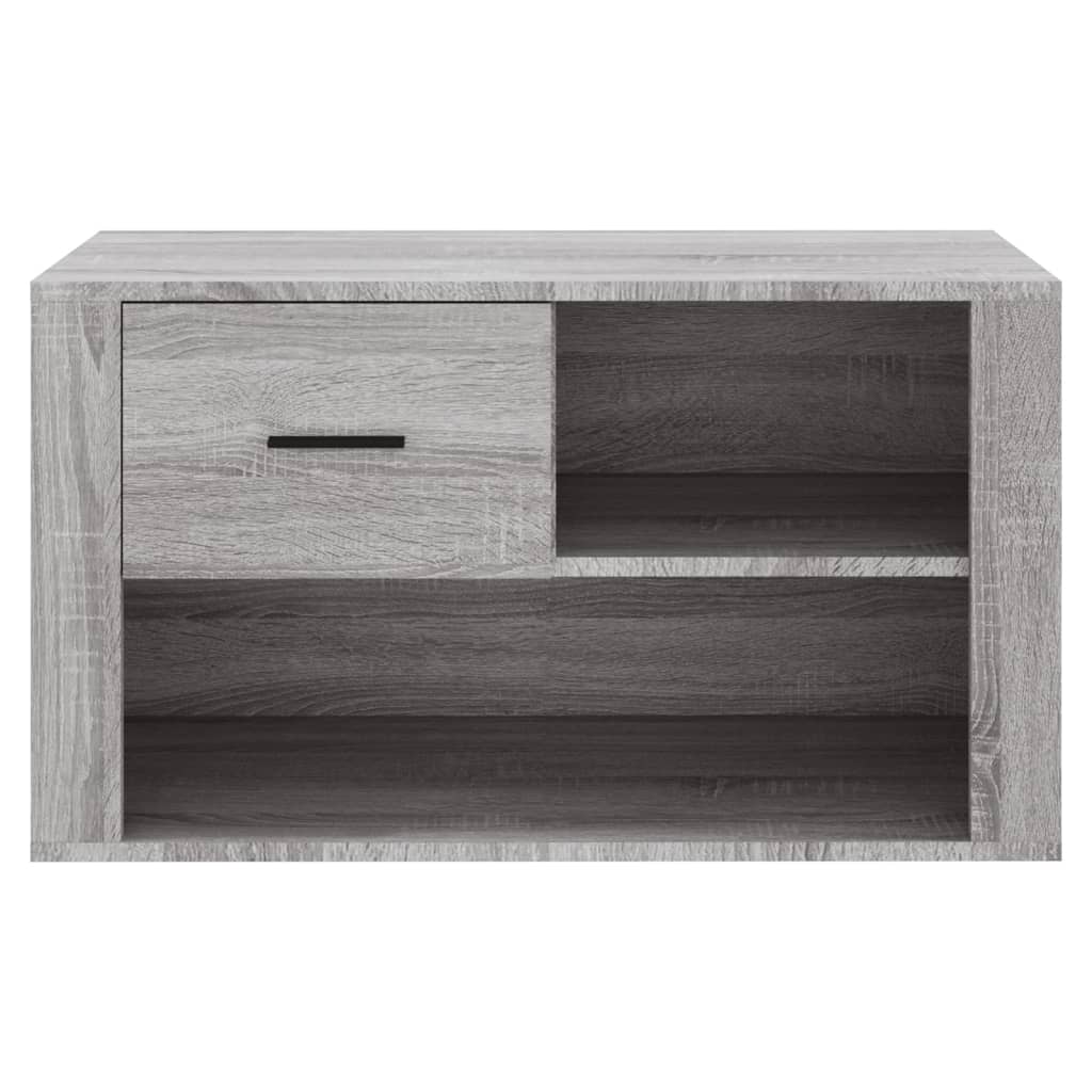 Schoenenkast 80X35X45 Cm Bewerkt Hout Grijs sonoma