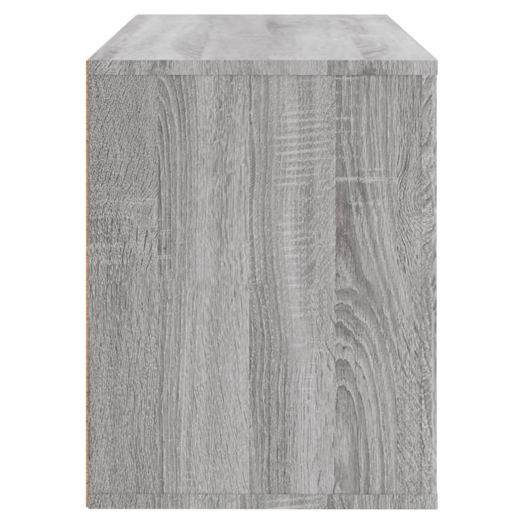 Schoenenkast 80X35X45 Cm Bewerkt Hout Grijs sonoma