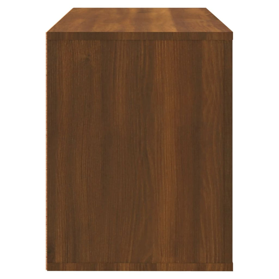 Schoenenkast 80X35X45 Cm Bewerkt Hout Bruin Eikenkleur