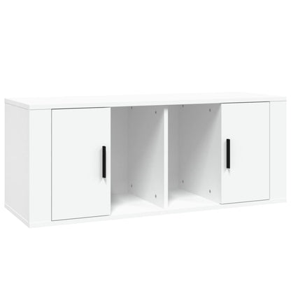 Tv-Meubel 00X35X40 Cm Bewerkt Hout Wit