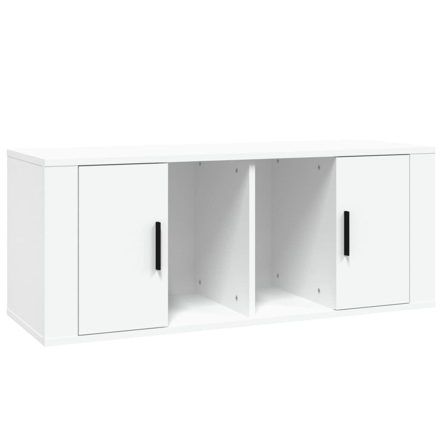 Tv-Meubel 00X35X40 Cm Bewerkt Hout Wit