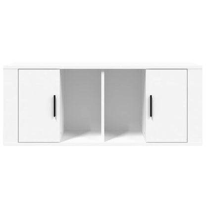 Tv-Meubel 00X35X40 Cm Bewerkt Hout Wit