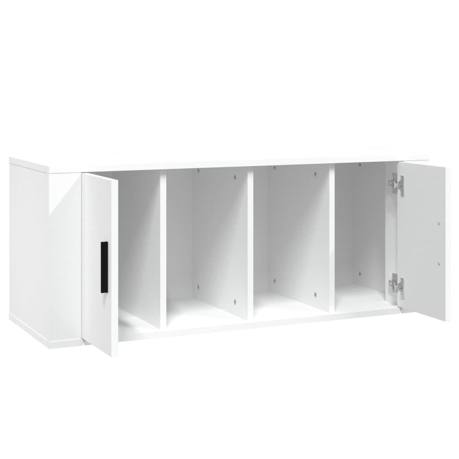 Tv-Meubel 00X35X40 Cm Bewerkt Hout Wit