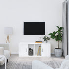 TV cabinet 100x35x40 cm engineered wood high gloss white