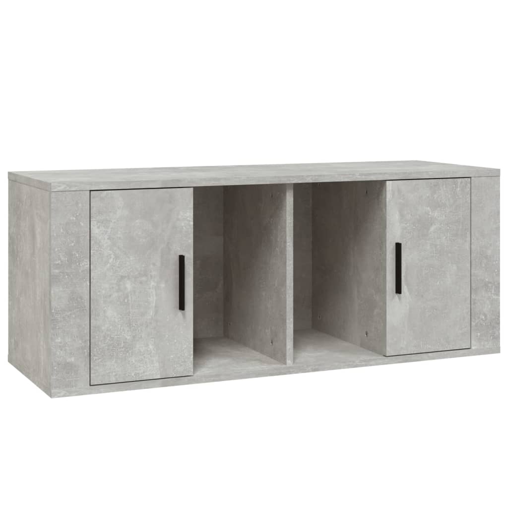 Tv-Meubel 00X35X40 Cm Bewerkt Hout Betongrijs