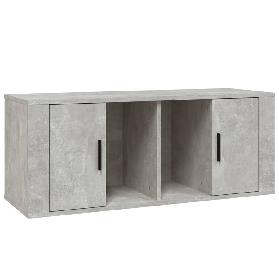Tv-Meubel 00X35X40 Cm Bewerkt Hout Betongrijs
