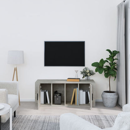 Tv-Meubel 00X35X40 Cm Bewerkt Hout Betongrijs