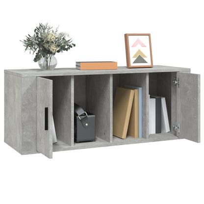 Tv-Meubel 00X35X40 Cm Bewerkt Hout Betongrijs