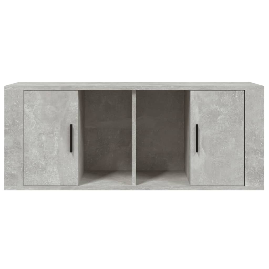 Tv-Meubel 00X35X40 Cm Bewerkt Hout Betongrijs