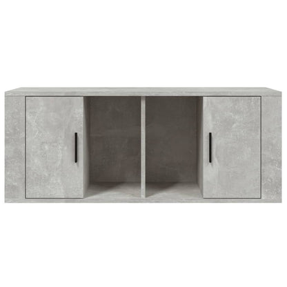 Tv-Meubel 00X35X40 Cm Bewerkt Hout Betongrijs