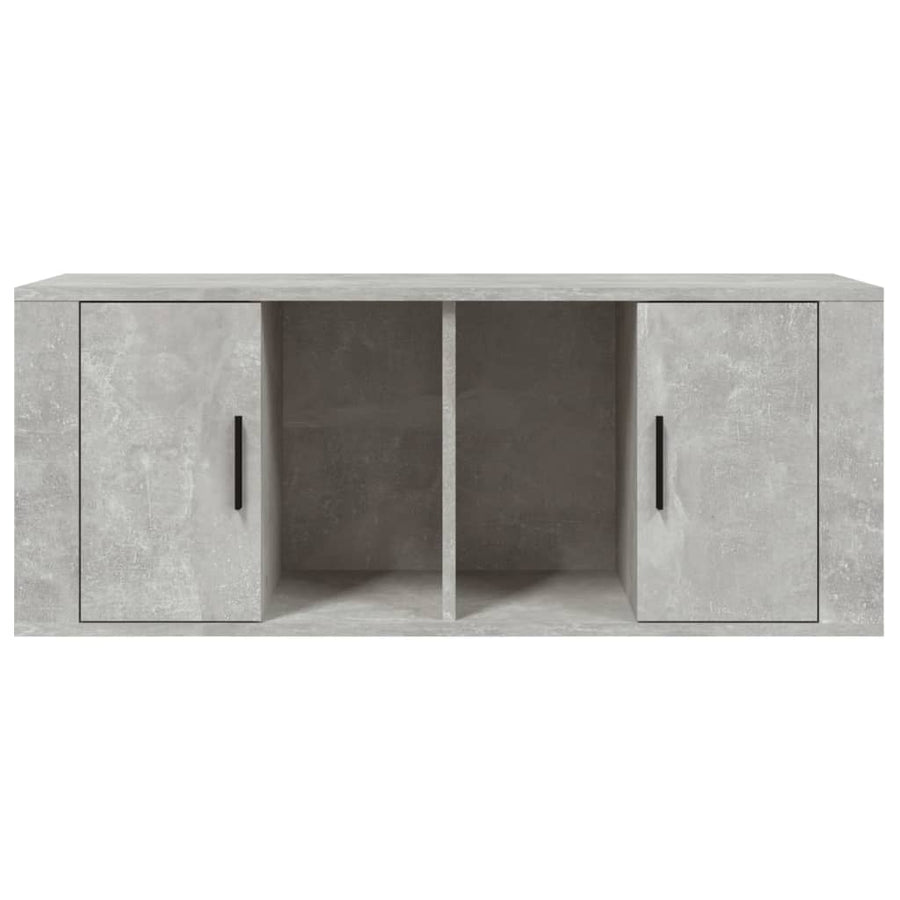 Tv-Meubel 00X35X40 Cm Bewerkt Hout Betongrijs