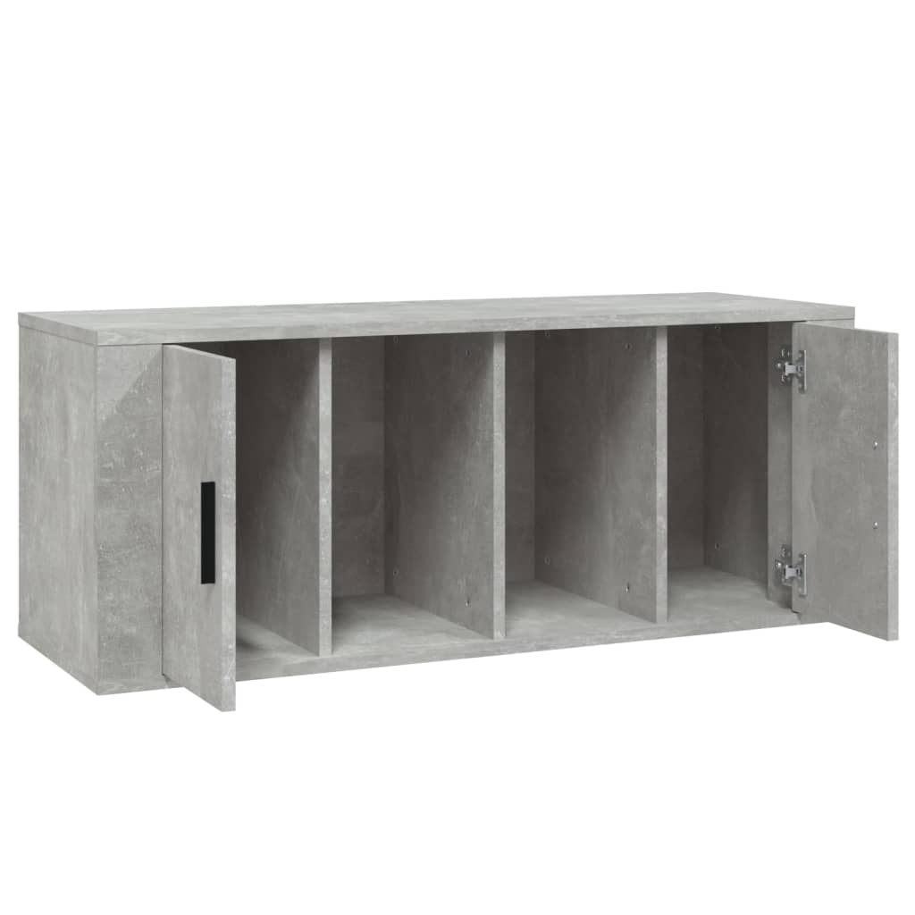 Tv-Meubel 00X35X40 Cm Bewerkt Hout Betongrijs