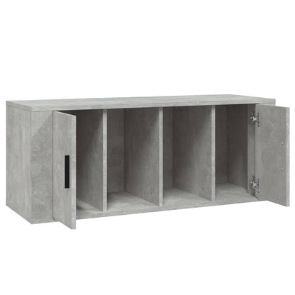 Tv-Meubel 00X35X40 Cm Bewerkt Hout Betongrijs