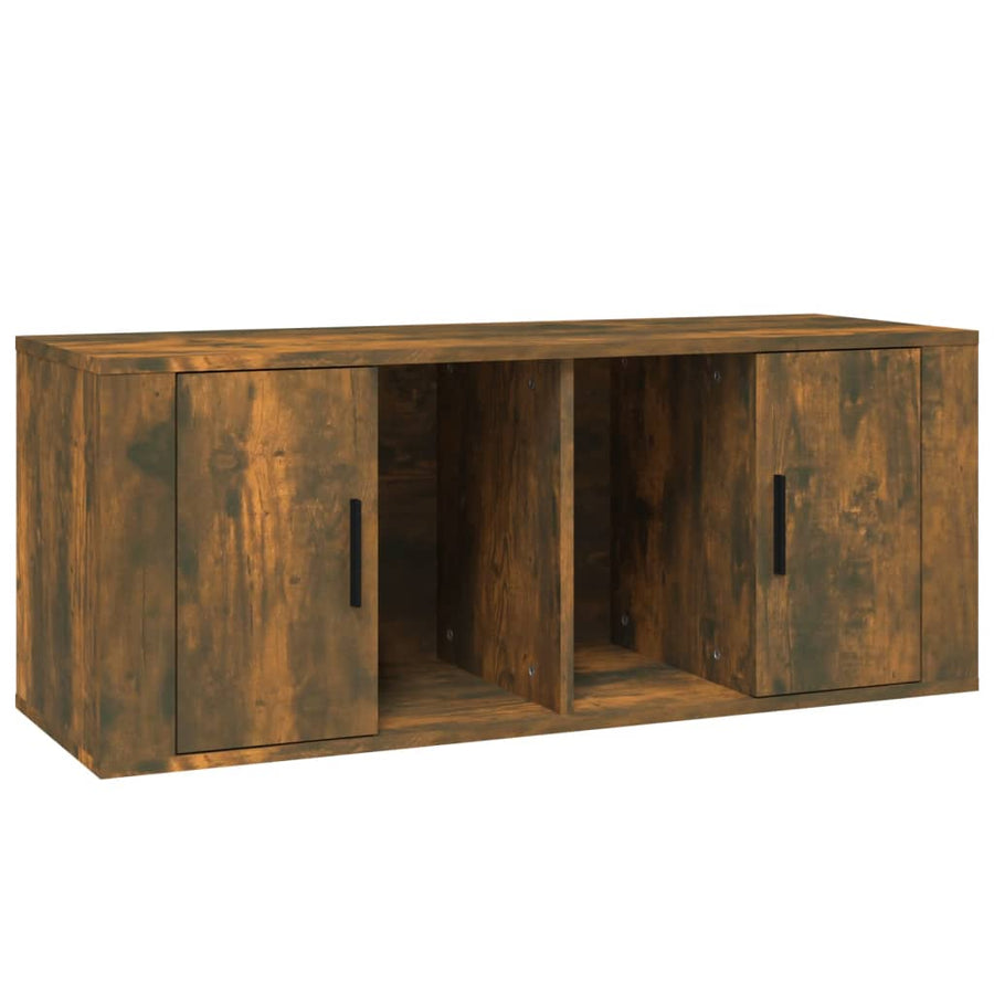 Tv-Meubel 00X35X40 Cm Bewerkt Hout Kleurig Gerookt eiken