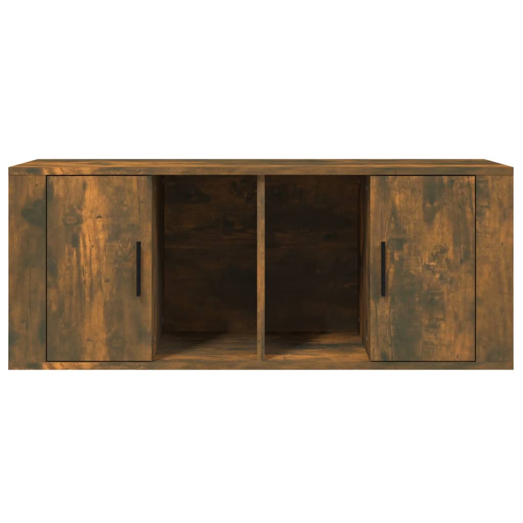 Tv-Meubel 00X35X40 Cm Bewerkt Hout Kleurig Gerookt eiken