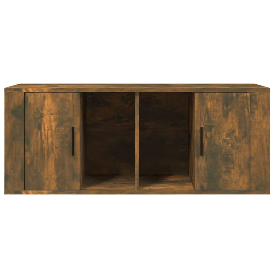 Tv-Meubel 00X35X40 Cm Bewerkt Hout Kleurig Gerookt eiken