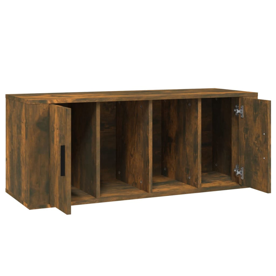 Tv-Meubel 00X35X40 Cm Bewerkt Hout Kleurig Gerookt eiken
