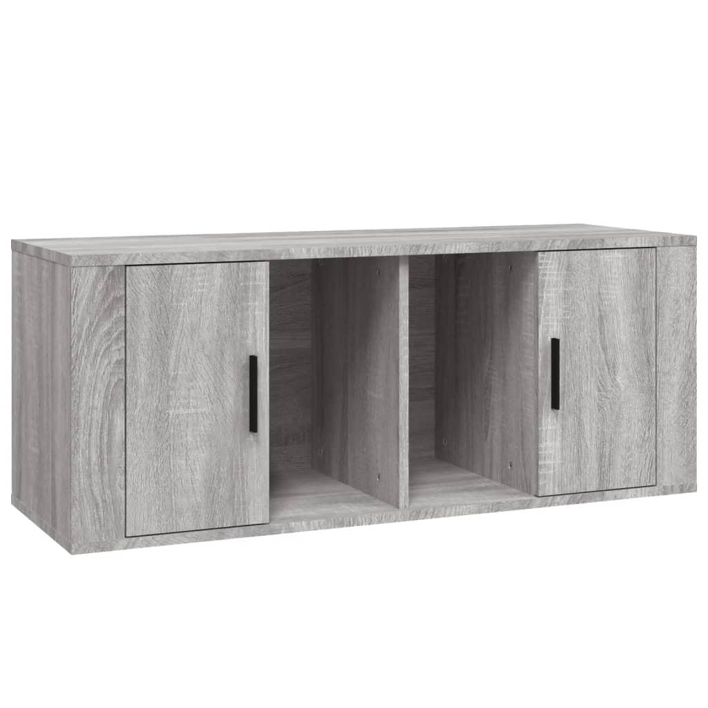 Tv-Meubel 00X35X40 Cm Bewerkt Hout Eikenkleurig Grijs sonoma
