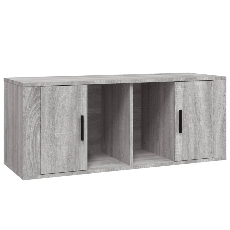 Tv-Meubel 00X35X40 Cm Bewerkt Hout Eikenkleurig Grijs sonoma