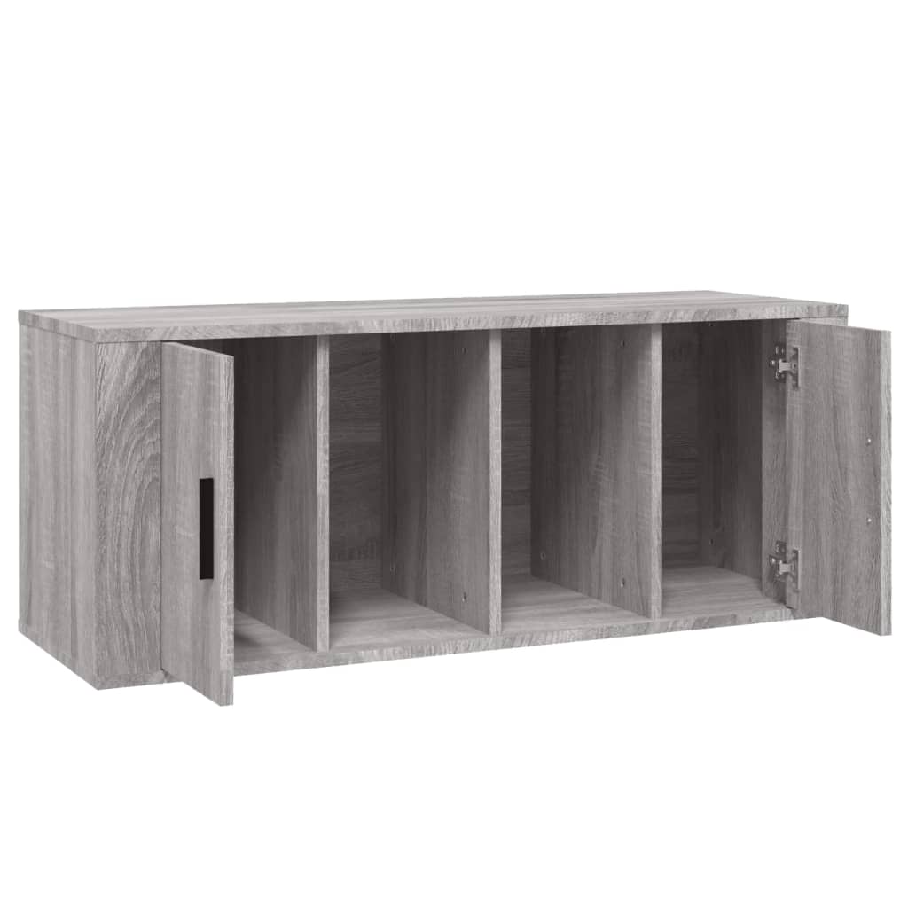 Tv-Meubel 00X35X40 Cm Bewerkt Hout Eikenkleurig Grijs sonoma