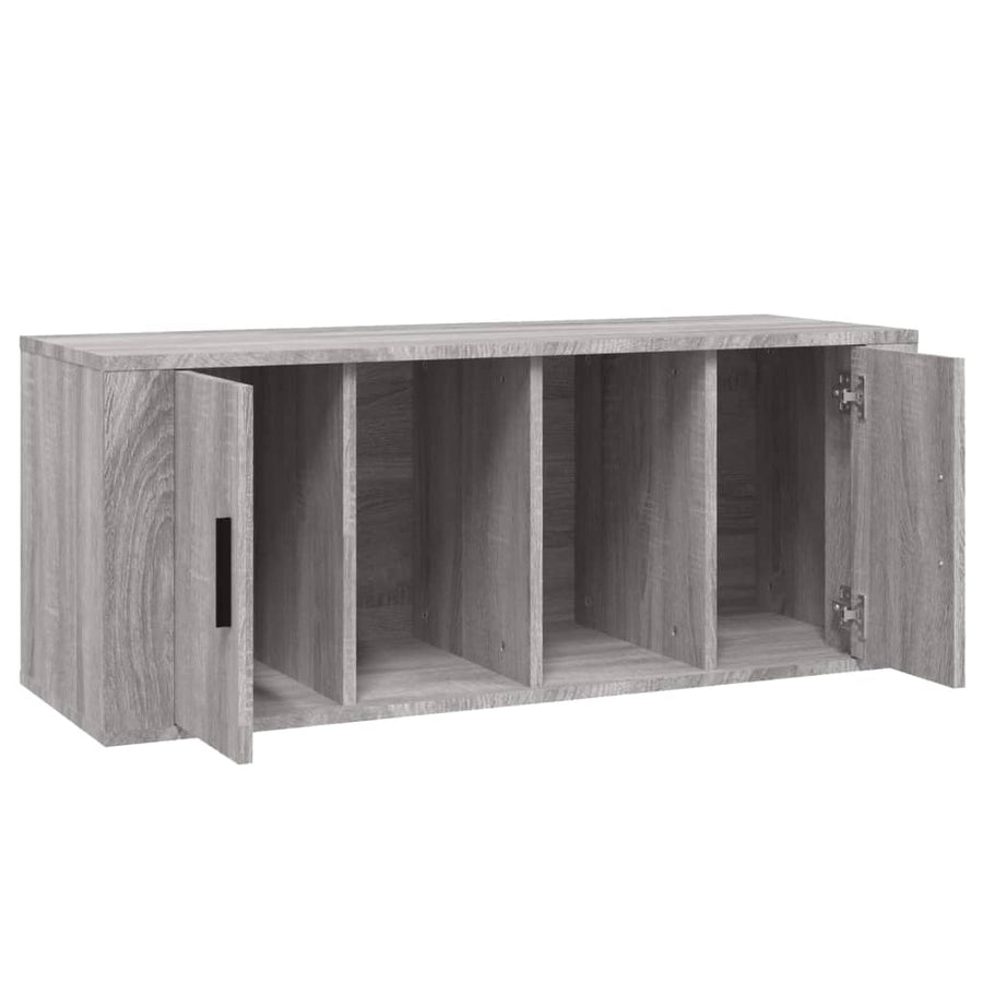 Tv-Meubel 00X35X40 Cm Bewerkt Hout Eikenkleurig Grijs sonoma