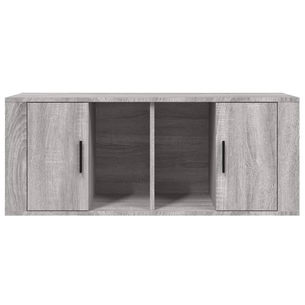 Tv-Meubel 00X35X40 Cm Bewerkt Hout Eikenkleurig Grijs sonoma