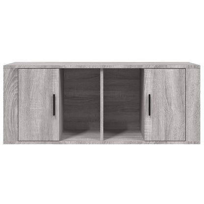 Tv-Meubel 00X35X40 Cm Bewerkt Hout Eikenkleurig Grijs sonoma