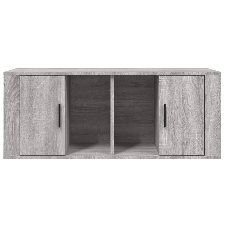 Tv-Meubel 00X35X40 Cm Bewerkt Hout Eikenkleurig Grijs sonoma
