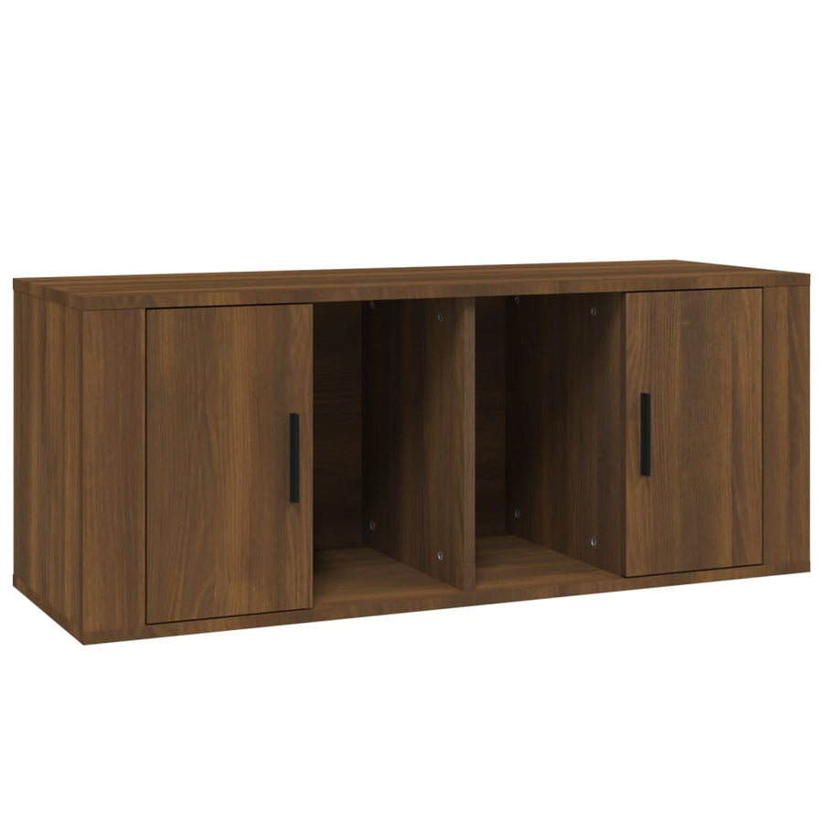 Tv-Meubel 00X35X40 Cm Bewerkt Hout Bruin Eikenkleur Bruineiken