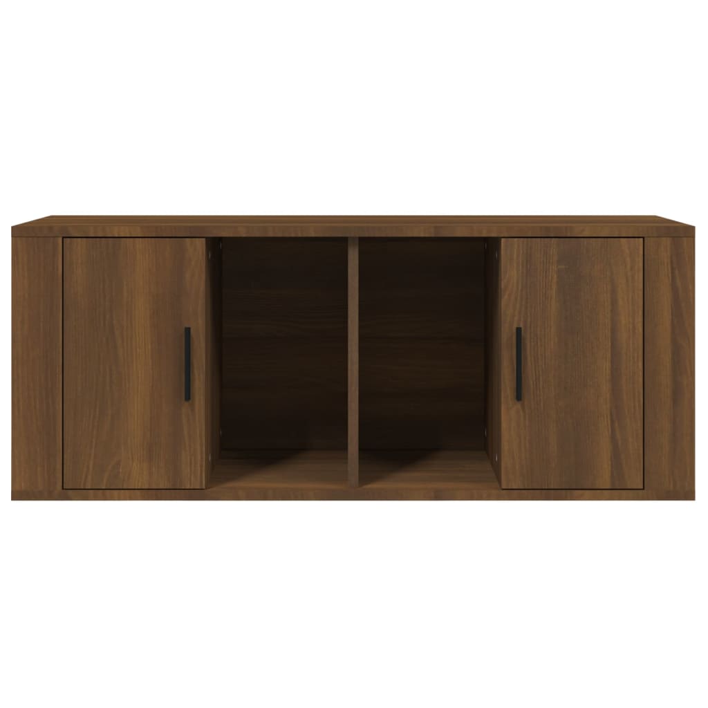 Tv-Meubel 00X35X40 Cm Bewerkt Hout Bruin Eikenkleur Bruineiken