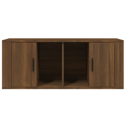 Tv-Meubel 00X35X40 Cm Bewerkt Hout Bruin Eikenkleur Bruineiken
