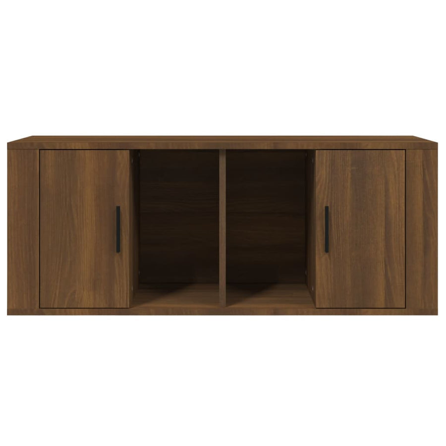 Tv-Meubel 00X35X40 Cm Bewerkt Hout Bruin Eikenkleur Bruineiken