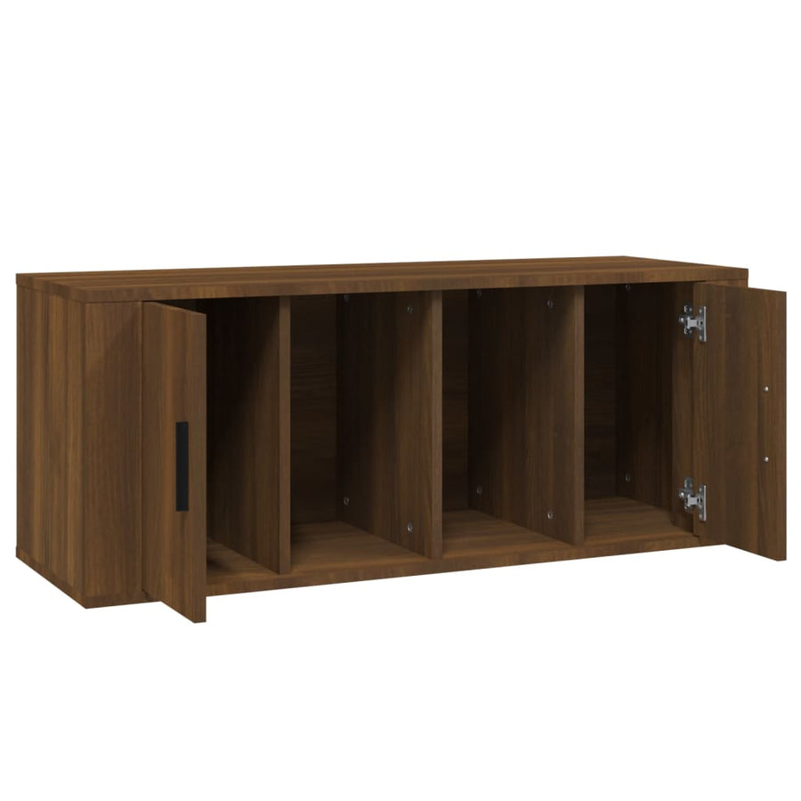 Tv-Meubel 00X35X40 Cm Bewerkt Hout Bruin Eikenkleur Bruineiken
