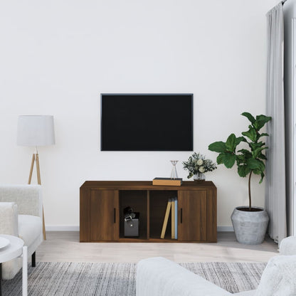 Tv-Meubel 00X35X40 Cm Bewerkt Hout Bruin Eikenkleur Bruineiken
