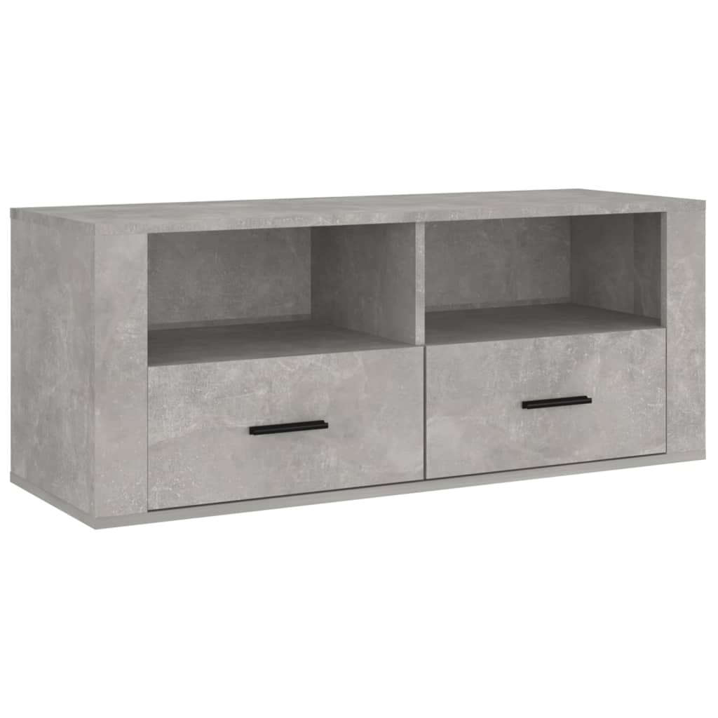 Tv-Meubel 00X35X40 Cm Bewerkt Hout Betongrijs