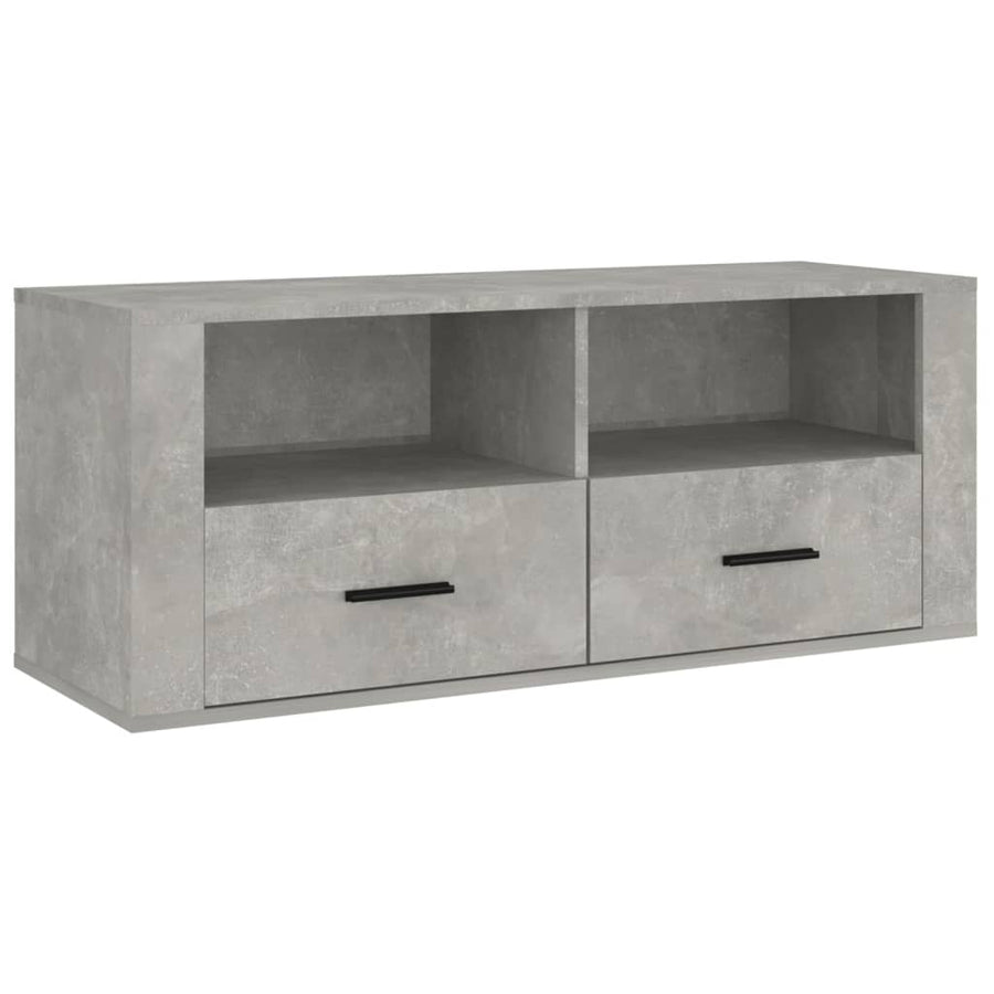 Tv-Meubel 00X35X40 Cm Bewerkt Hout Betongrijs