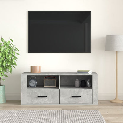 Tv-Meubel 00X35X40 Cm Bewerkt Hout Betongrijs