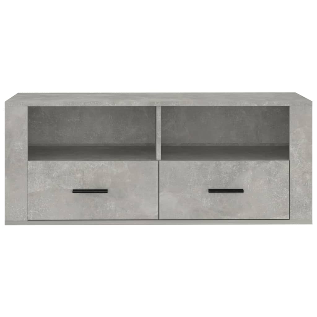 Tv-Meubel 00X35X40 Cm Bewerkt Hout Betongrijs