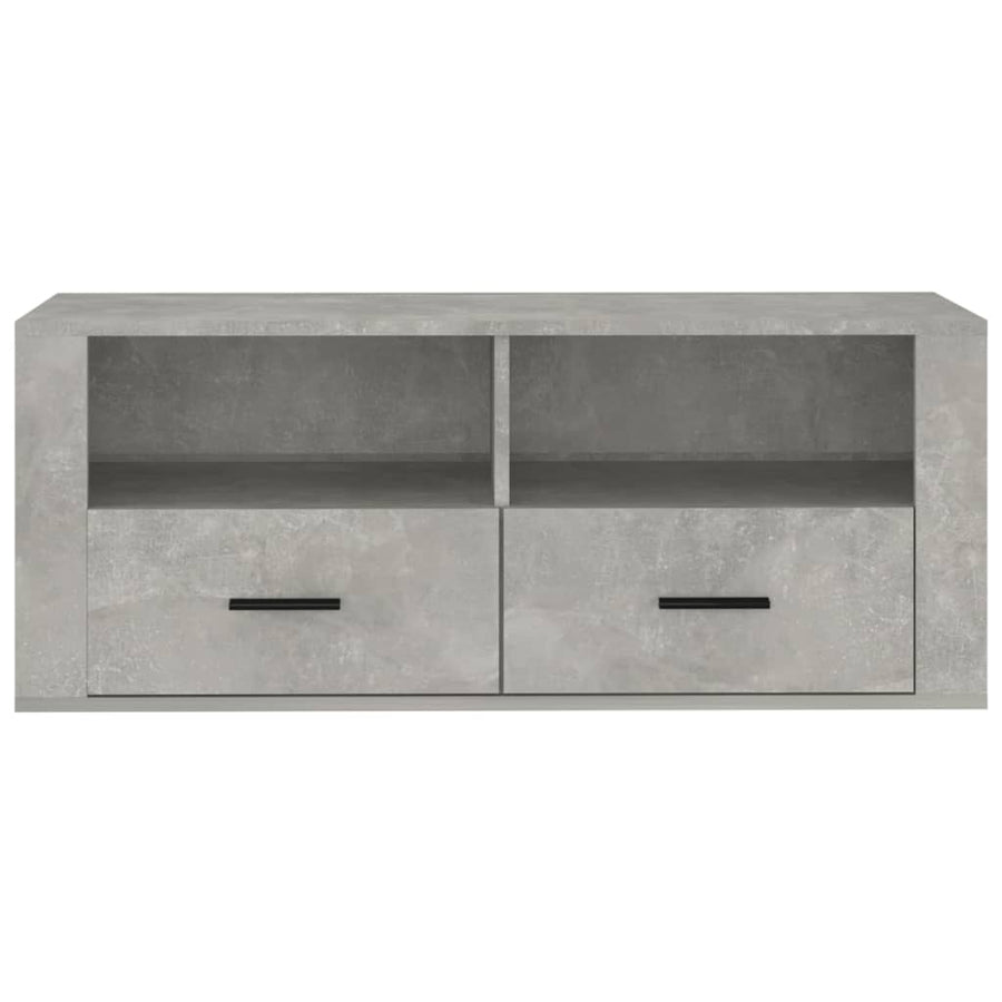 Tv-Meubel 00X35X40 Cm Bewerkt Hout Betongrijs