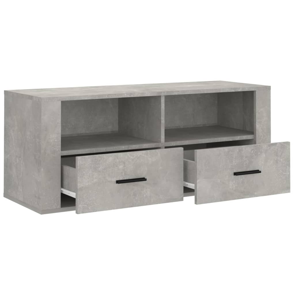 Tv-Meubel 00X35X40 Cm Bewerkt Hout Betongrijs