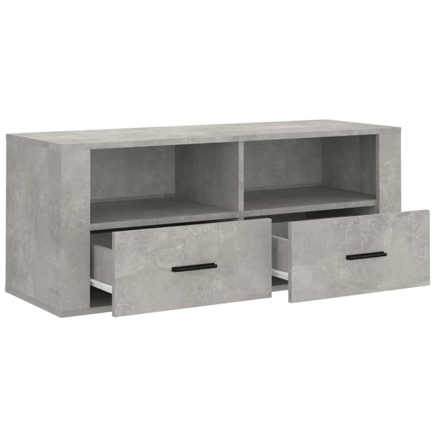 Tv-Meubel 00X35X40 Cm Bewerkt Hout Betongrijs