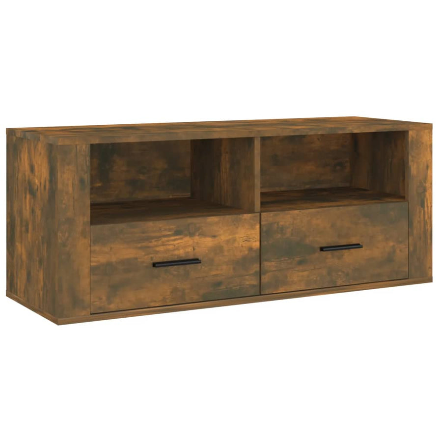 Tv-Meubel 00X35X40 Cm Bewerkt Hout Kleurig Gerookt eiken