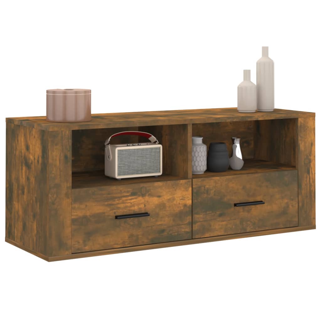 Tv-Meubel 00X35X40 Cm Bewerkt Hout Kleurig Gerookt eiken