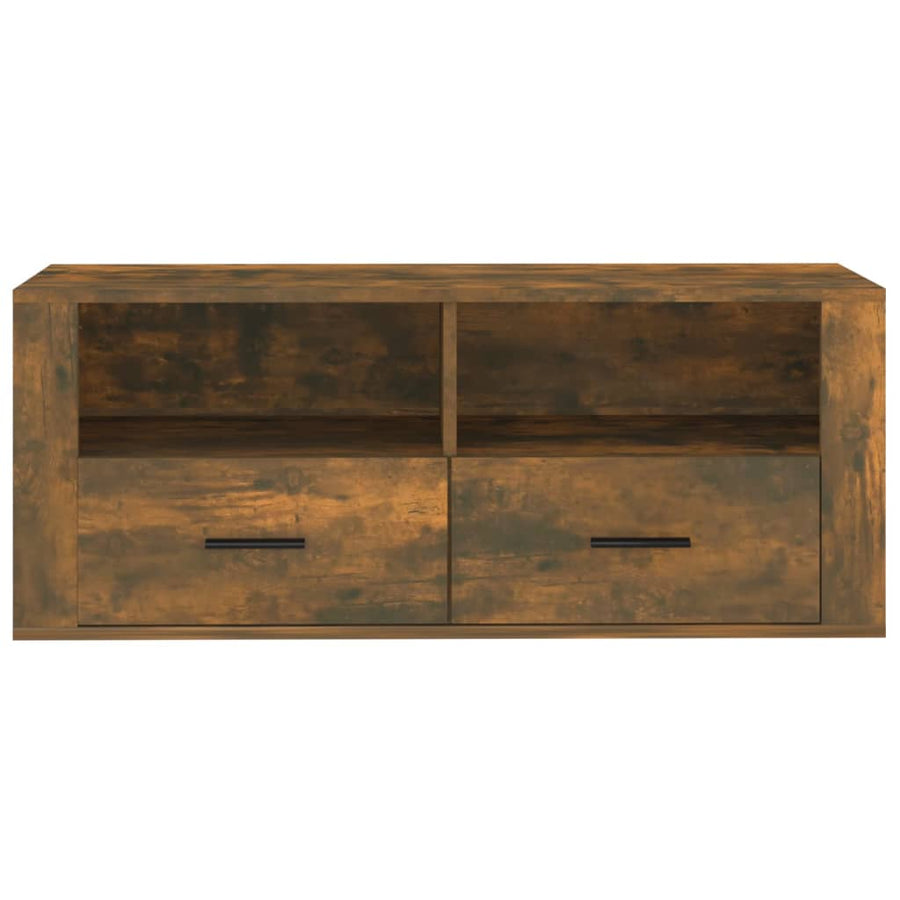 Tv-Meubel 00X35X40 Cm Bewerkt Hout Kleurig Gerookt eiken